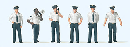 Preiser 10797 HO Scale U.S City Police -- pkg(6)