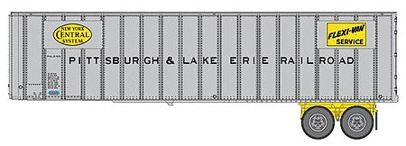 Walthers SceneMaster 949-2611 HO Scale Flexi-Van 40' Trailer 2-Pk Pittsburgh