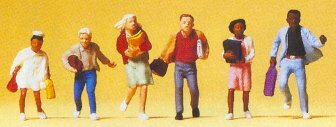 Preiser 10476 HO Scale Pedestrians -- School Children pkg(6)