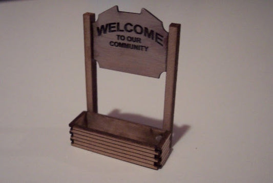 Osborn Models 1021 HO Scale Welcome Sign Kit