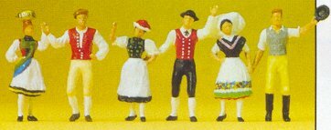 Preiser 24604 HO Scale Figures In National Costumes