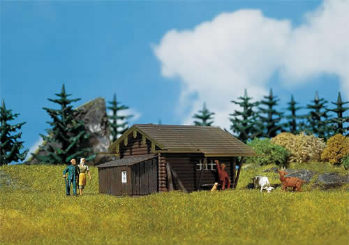 Faller 130293 HO Scale Forest Log Cabin -- 3-7/16 x 2" 8.7 x 5.1cm