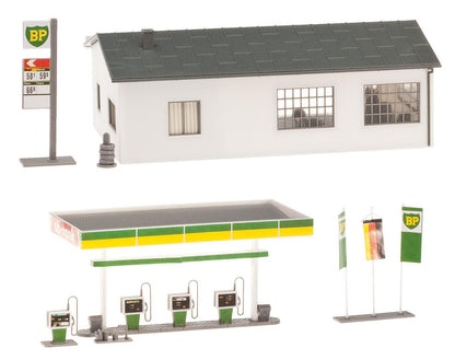 Faller 130345 HO Scale Petrol Station w/Service Bay Kit