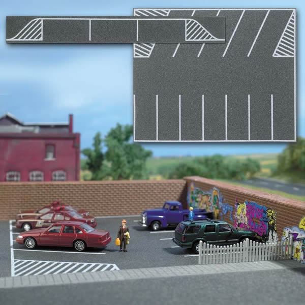 Busch 7077 N Scale Parking Lot -- 4-3/4 x 4" 12 x 10cm