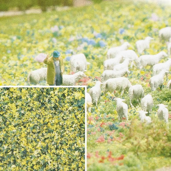 Busch 7358 A Scale Foam Flock Ground Cover -- Dandelion 6-3/4oz 200ml