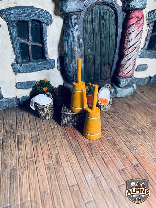 Alpine Railworks 1092 G Scale Butter Churns, Yellow (2)