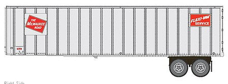 Walthers SceneMaster 949-2603 HO Scale Flexi-Van 40' Trailer 2-Pack Milwaukee Rd