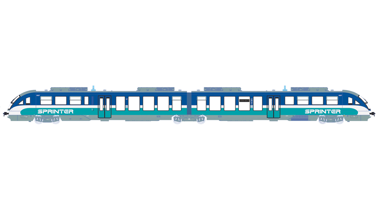 Piko 52096-S HO Scale NCTD Sprinter 4007 Diesel, Sound