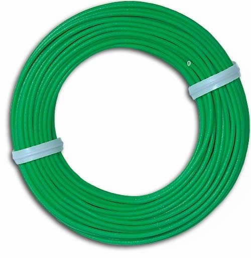 Busch 1792 A Scale Single-Conductor Wire -- Green, 32'10"  10m