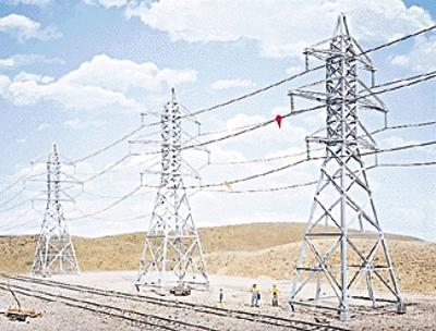 Walthers Cornerstone 933-3121 HO Scale High-Voltage Transmission Tower (4) - Kit
