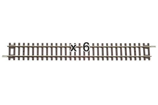 Piko 55201 HO Scale Straight Track 231mm, Box of 6