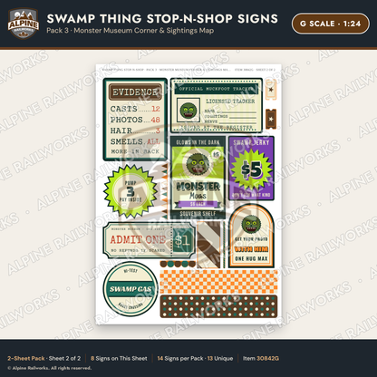 Alpine Railworks 30842G G Scale Roadside Signs - Swamp Monster Store