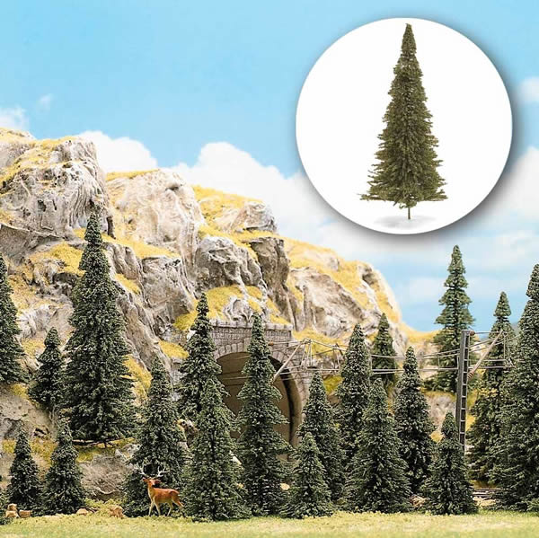 Busch 6572 N Scale Pine Trees -- 1-3/16 to 2-3/8"  3 to 6cm pkg(60)