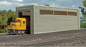 Bachmann 35115 HO Scale SceneScapes Single-Stall Engine House Shed 11.