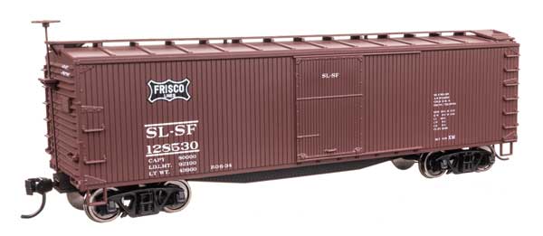 Walthers Mainline 910-40201 HO Scale 40' Wood Boxcar RTR Frisco #128530