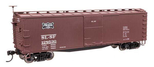 Walthers Mainline 910-40201 HO Scale 40' Wood Boxcar RTR Frisco #128530