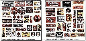 Blair Line 160 HO Scale Storefront & Advertising Signs Porcelain