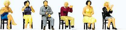 Preiser 10624 HO Scale Sports & Recreation Seated Spectators Clapping