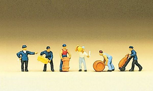 Preiser 88511 Z Scale Railroad Personnel -- Track Workers pkg(6)