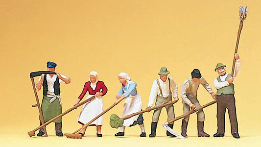 Preiser 10045 HO Scale Hay Harvest Workers Figure Set