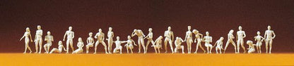 Preiser 16400 HO Scale Unpainted Figure Set -- Adam & Eve Combination Kit (26)