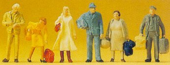 Preiser 14133 HO Scale Passengers pkg(6)