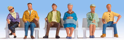 Noch 36532 N Scale Seated People -- Set #2 pkg(6)