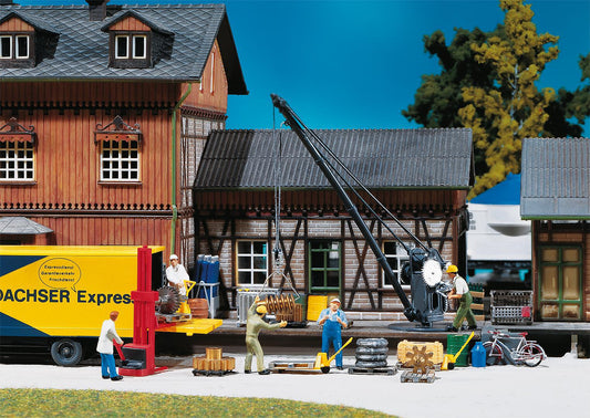 Faller 222176 N Scale Loading Crane with Freight Loads Kit