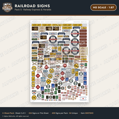 Alpine Railworks 30072HO HO Scale Railroad Signs - Railway Express