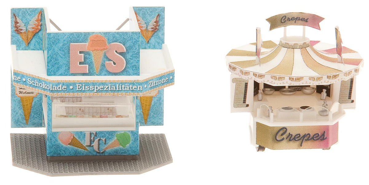 Faller 140442 HO Scale Ice Cream & Pancake Booths Kit