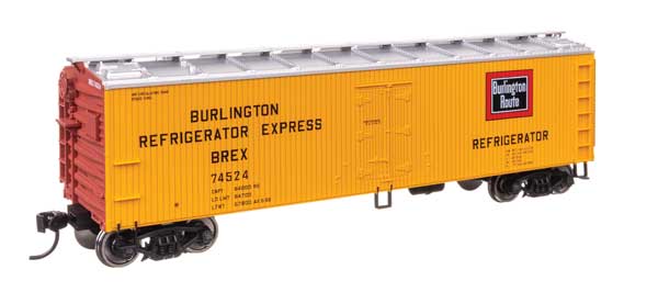 Walthers Mainline 910-41306 HO Scale 40' Wood Reefer RTR CB&Q #74524