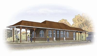 Walthers Cornerstone 933-2932 HO Scale Whitehall Station - Kit