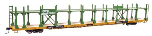 Walthers Mainline 910-8031 HO Scale 89' Flatcar Auto Rack BN #963912