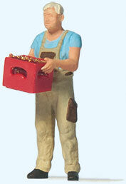 Preiser 28234 HO Scale Man with Beer Crate Individual Figure
