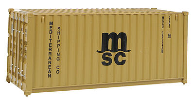 Walthers SceneMaster 949-8057 HO Scale 20' Container Mediterranean Shipping Co.
