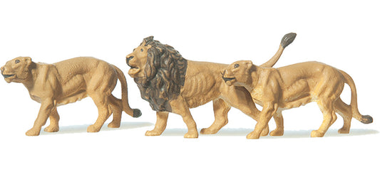 Preiser 20379 HO Scale Lions Animal Figure Set