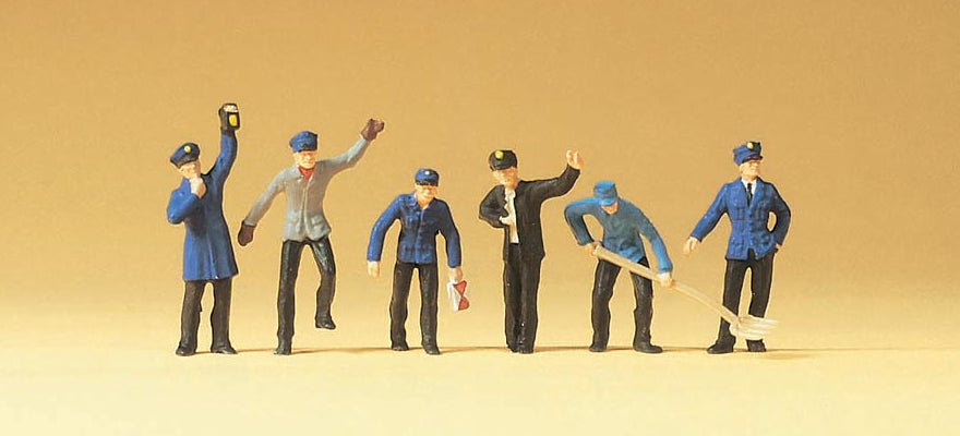 Preiser 14013 HO Scale Railway Yard Workers, 6 Figures