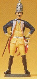 Preiser 54120 1/24 Scale Prussian Army 1756, 7th Infantry Officer of Grenadiers