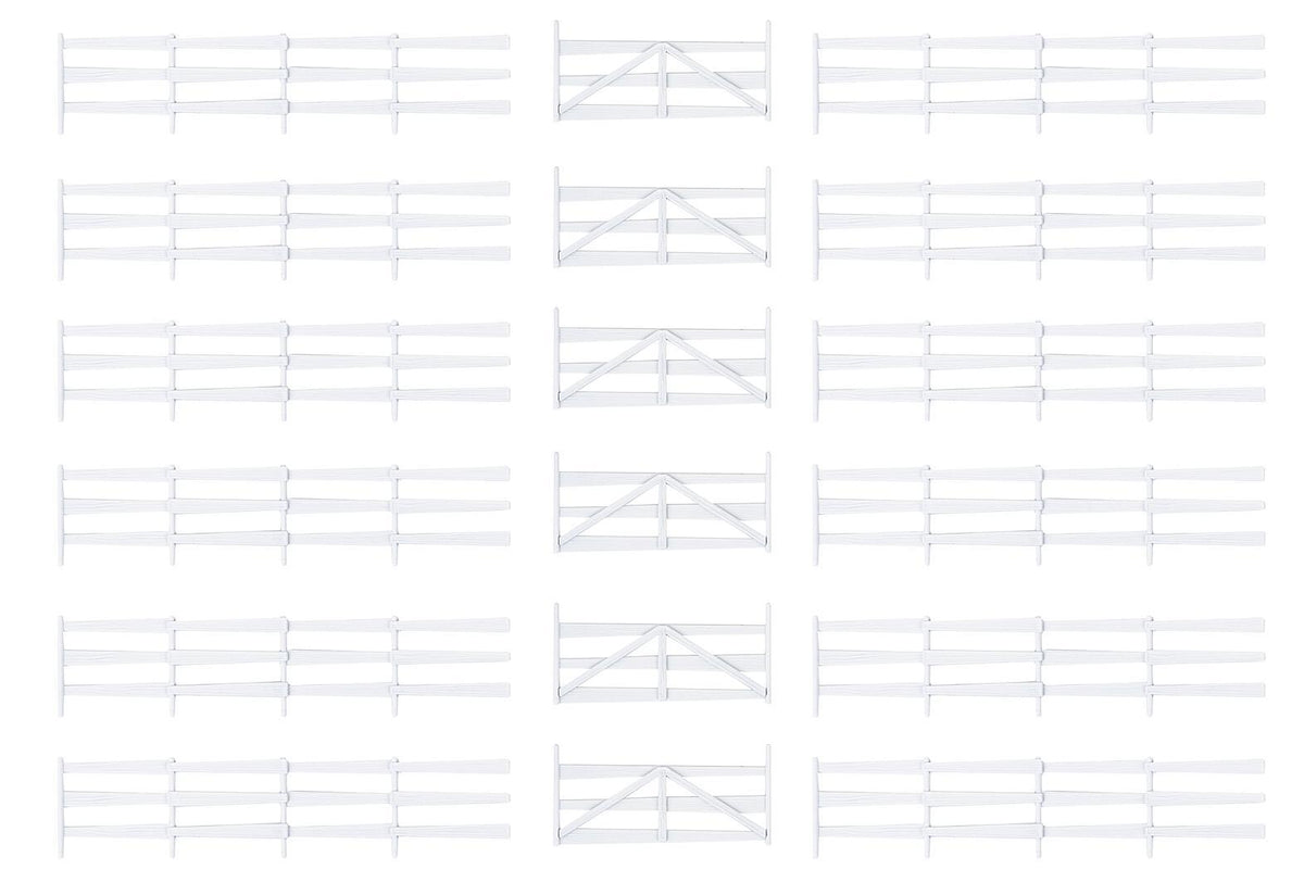 Faller 180416 HO Scale White Paddock Fence, 1341 mm Model Kit