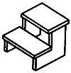 Alexander Scale 1207 HO Scale Stairs & Steps -- Short Step pkg(2)