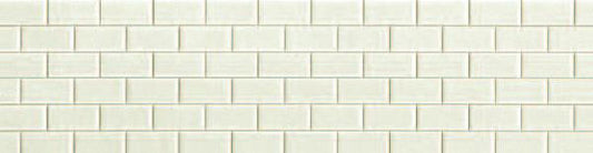 Preiser 19605 HO Scale Long Rectangular Tile Flooring or Wall -- White 3-3/4 x 3