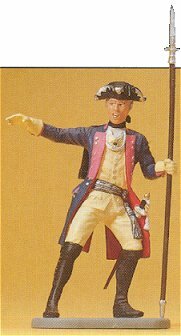 Preiser 54133 1/24 Scale Prussian Army 1756, 7th Infantry Officer of Musketeers