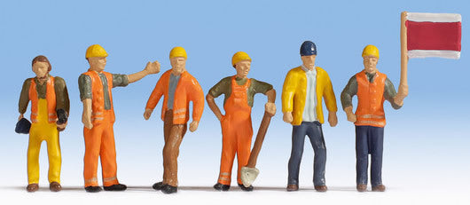 Noch 15277 HO Scale Railroad Track Workers -- pkg(6)