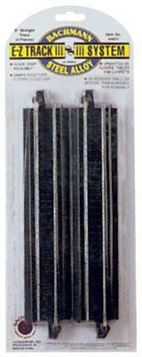 Bachmann 44411 HO Scale E-Z Track — Straight Track Steel Rail Black