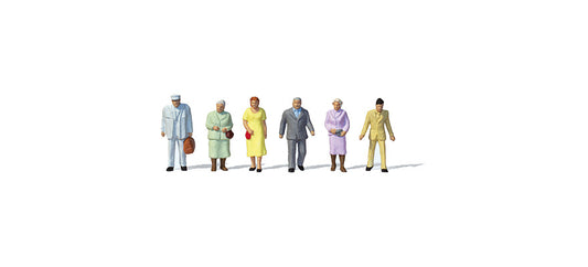 Preiser 14090 HO Scale Pedestrians pkg(6)