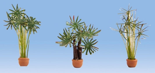 Noch 14024 HO Scale Potted Palm Trees -- pkg(3)