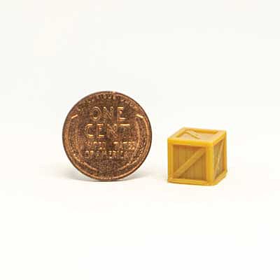 All Scale Miniatures 870817 HO Scale Wooden Crate -- pkg(5)