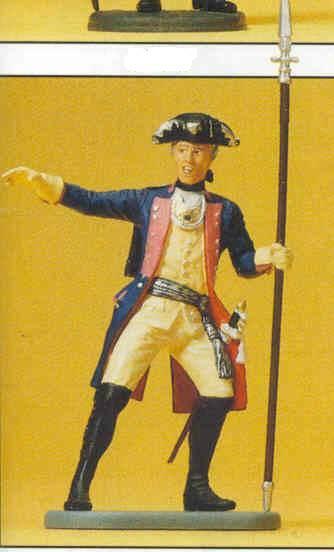 Preiser 54133 1/24 Scale Prussian Army 1756, 7th Infantry Officer of Musketeers