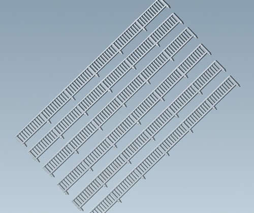 Faller 282841 Z Scale Two-Rail Fence w/Posts - Era I -- Kit