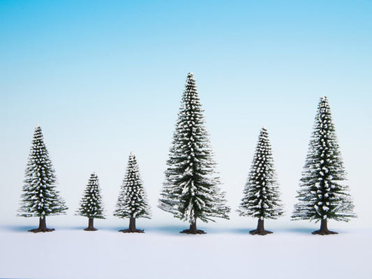 Noch 26928 All Scale Snow-Covered Fir Trees -- 2 - 5-1/2" 5-14cm Tall pkg(10)